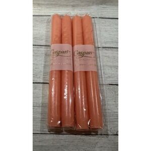 Caspari Crown 10" Candles 2 Packages - Lot of 4 Melon CA72.2 New in Pkg GTub11